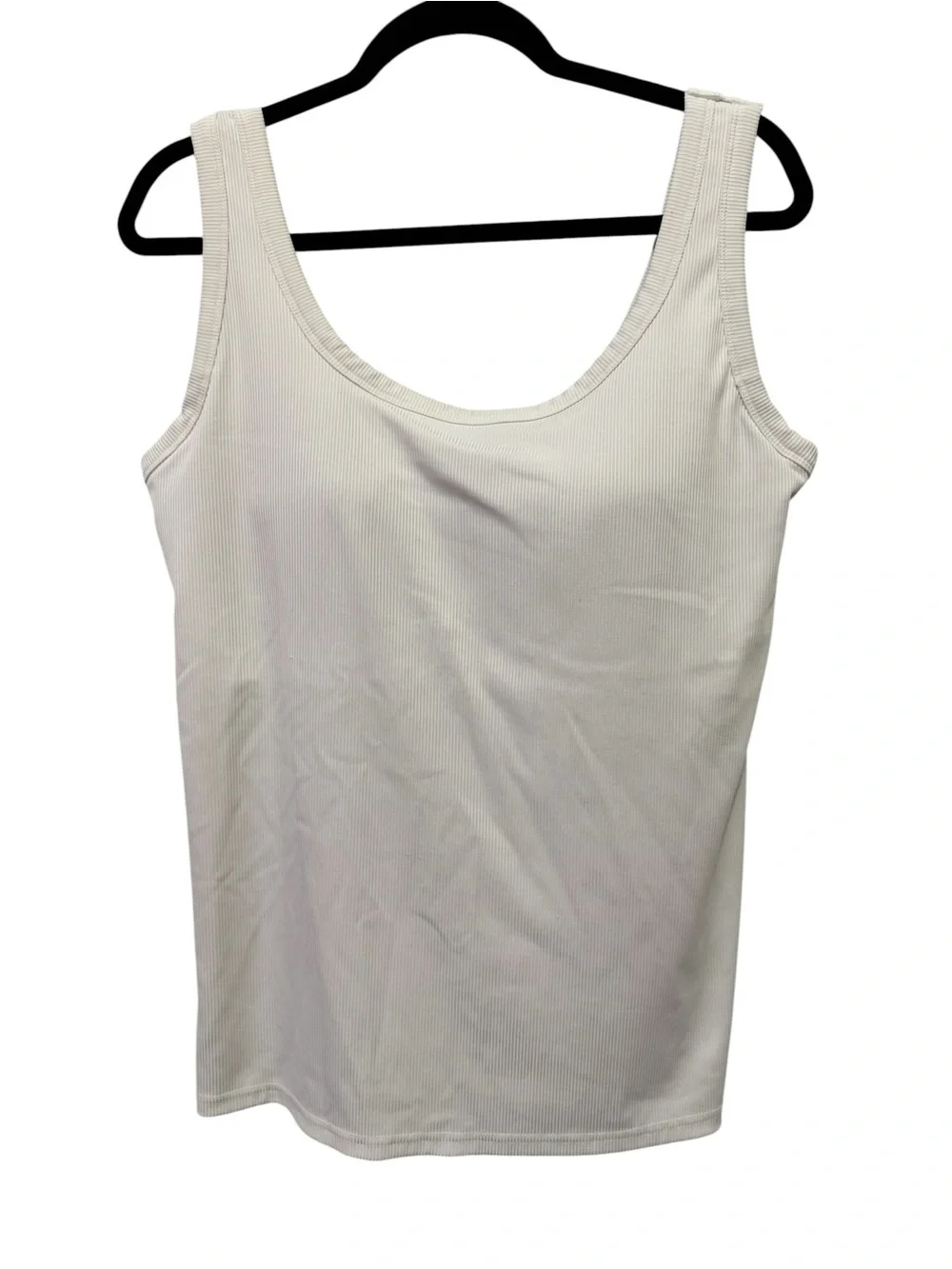 White Ribbed Tank Top - Picture 2 of 7